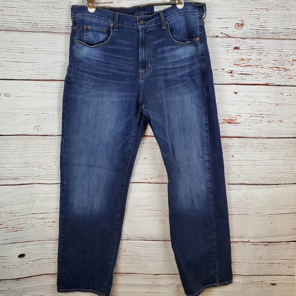 Cremieux Premium Relaxed Denim Jeans Men 36X34 Blue Stretch Pockets